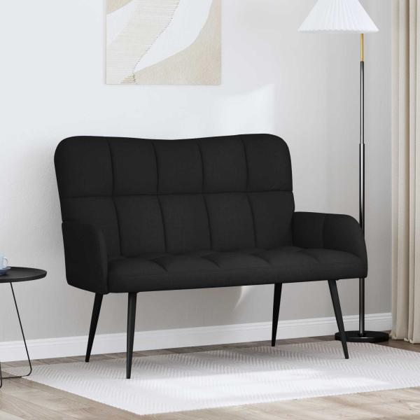 ARDEBO.de - 2-Sitzer Sofa Schwarz 115 x 61 x 87 cm Stoff