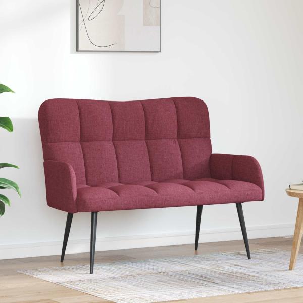 ARDEBO.de - 2-Sitzer Sofa Weinrot 115 x 61 x 87 cm Stoff