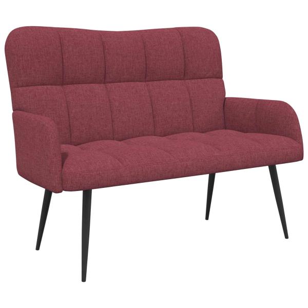 2-Sitzer Sofa Weinrot 115 x 61 x 87 cm Stoff