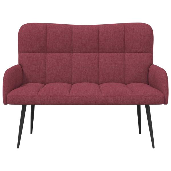 2-Sitzer Sofa Weinrot 115 x 61 x 87 cm Stoff