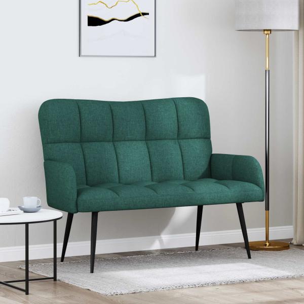 ARDEBO.de - 2-Sitzer Sofa Dunkelgrün 115 x 61 x 87 cm Stoff