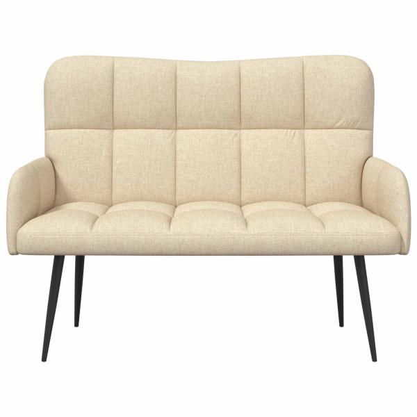 2-Sitzer Sofa Creme 115 x 61 x 87 cm Stoff