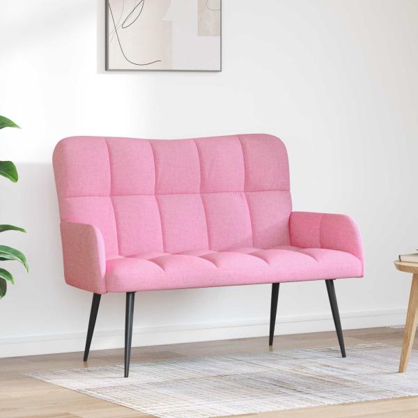 ARDEBO.de - 2-Sitzer Sofa Rosa 115 x 61 x 87 cm Stoff