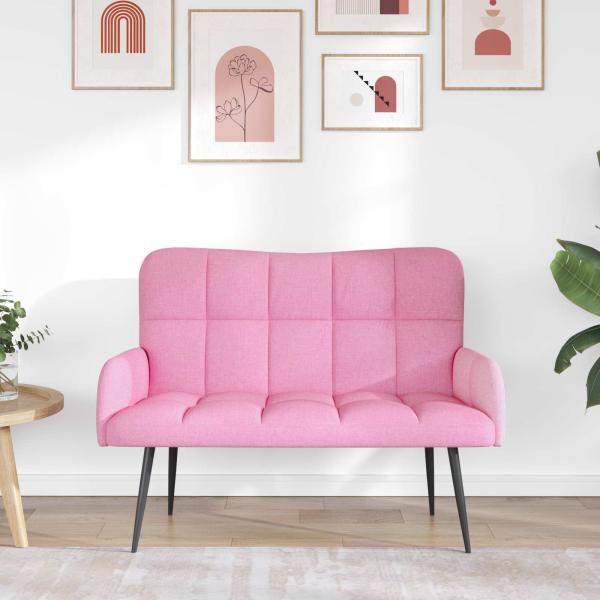 2-Sitzer Sofa Rosa 115 x 61 x 87 cm Stoff