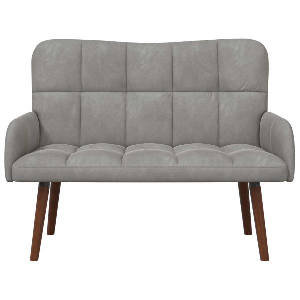 2-Sitzer Sofa Hellgrau 115 x 61 x 87 cm Samt