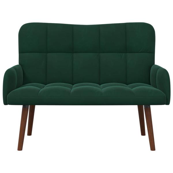 2-Sitzer Sofa Dunkelgrün 115 x 61 x 87 cm Samt