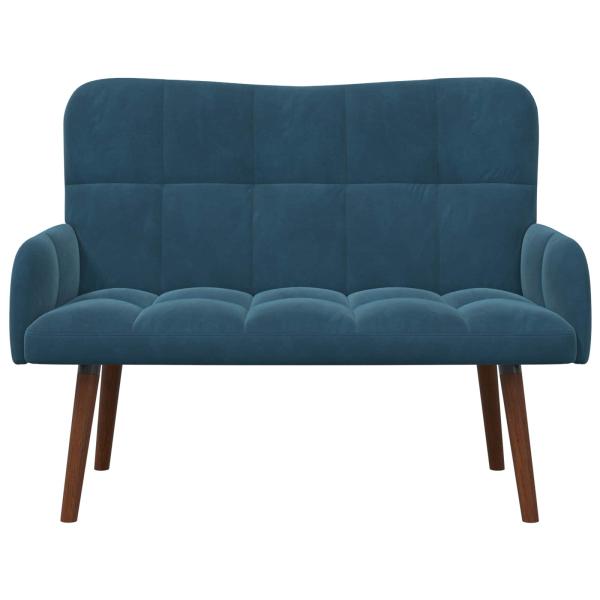 2-Sitzer Sofa Blau 115 x 61 x 87 cm Samt