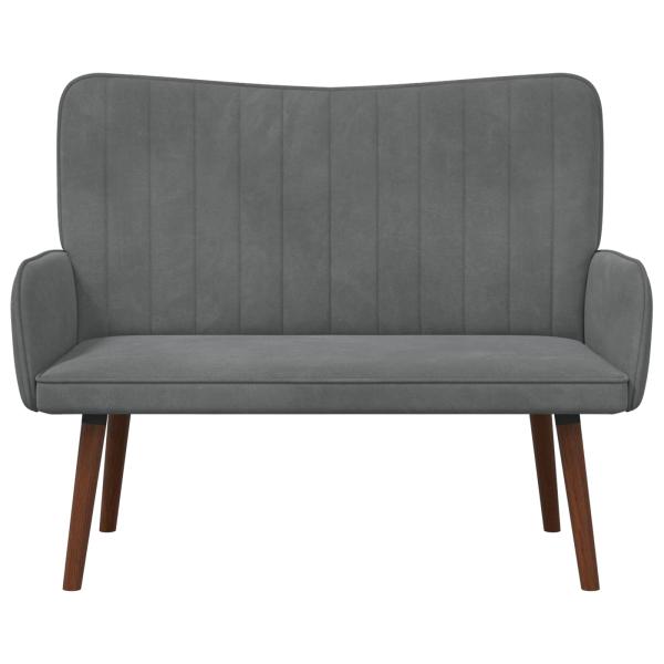 2-Sitzer Sofa Dunkelgrau 115 x 61 x 87 cm Samt
