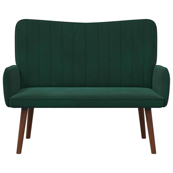 2-Sitzer Sofa Dunkelgrün 115 x 61 x 87 cm Samt