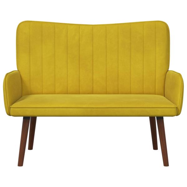 2-Sitzer Sofa Gelb 115 x 61 x 87 cm Samt