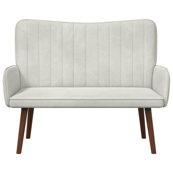 2-Sitzer Sofa Creme 115 x 61 x 87 cm Samt