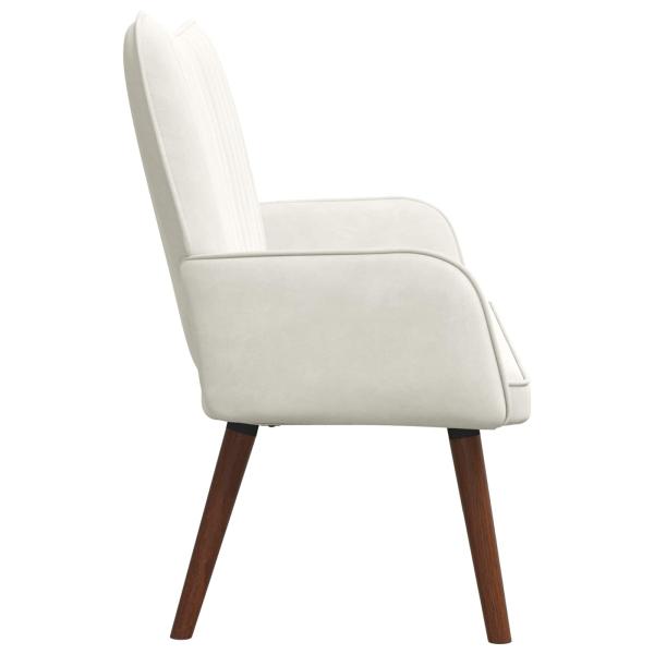 2-Sitzer Sofa Creme 115 x 61 x 87 cm Samt