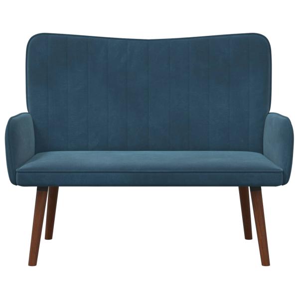 2-Sitzer Sofa Blau 115 x 61 x 87 cm Samt