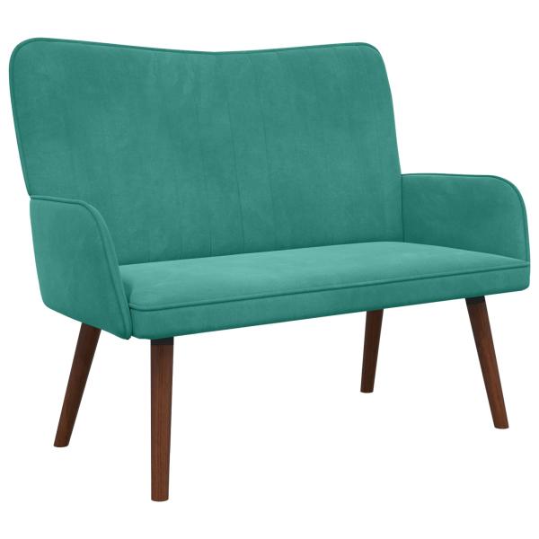 2-Sitzer Sofa Türkis 115 x 61 x 87 cm Samt