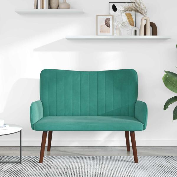 2-Sitzer Sofa Türkis 115 x 61 x 87 cm Samt