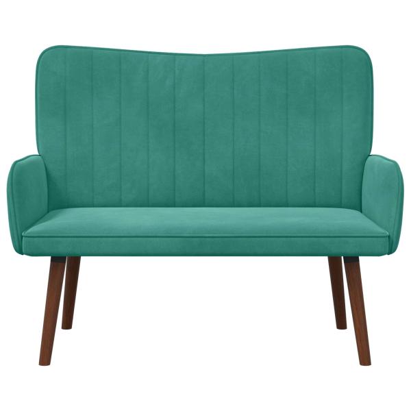 2-Sitzer Sofa Türkis 115 x 61 x 87 cm Samt
