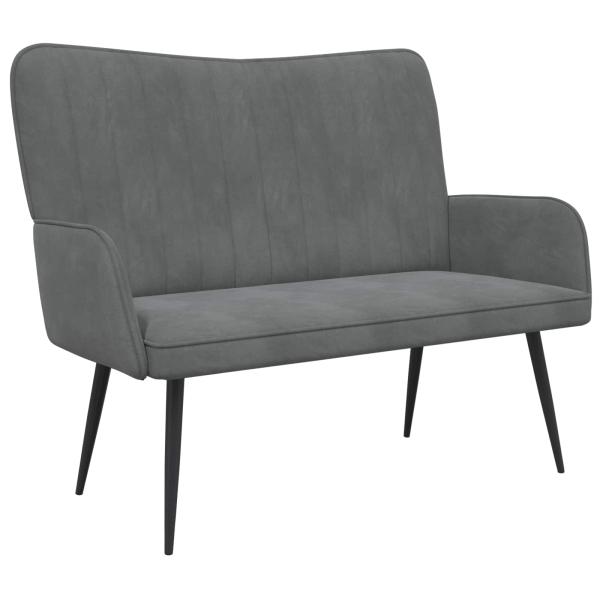 2-Sitzer Sofa Dunkelgrau 115 x 61 x 87 cm Samt