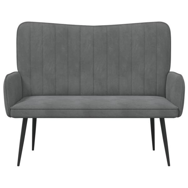 2-Sitzer Sofa Dunkelgrau 115 x 61 x 87 cm Samt