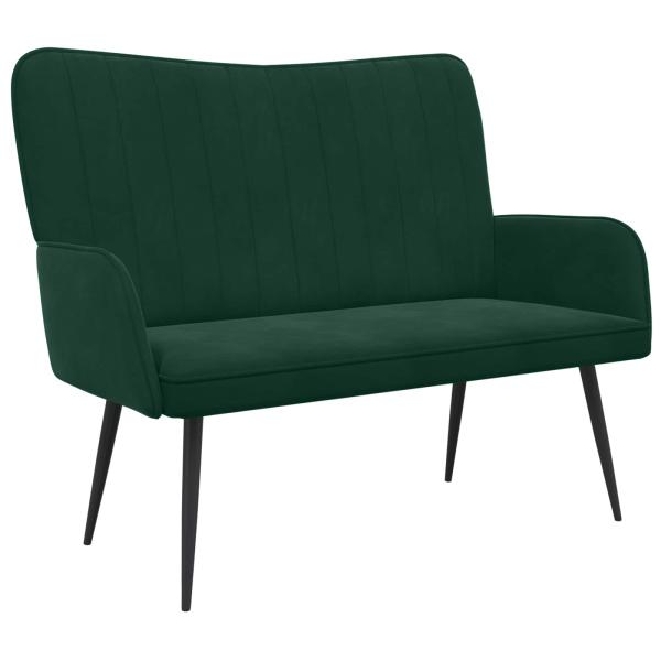 2-Sitzer Sofa Dunkelgrün 115 x 61 x 87 cm Samt