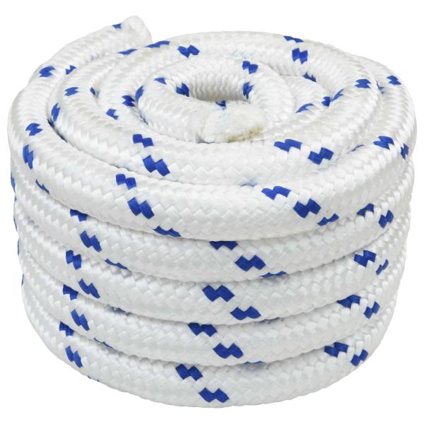 ARDEBO.de - Bootsseil 3 mm 25 m Weiß und Blau PP