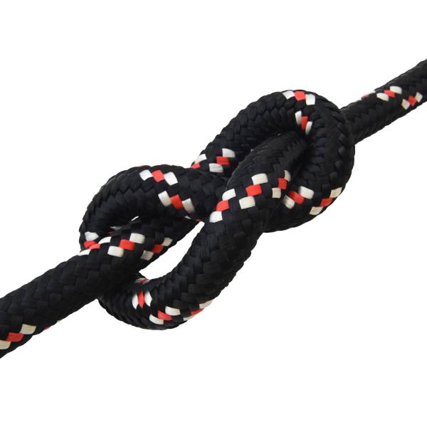 Bootsseil 3 mm 10 m Schwarz und Rot PP