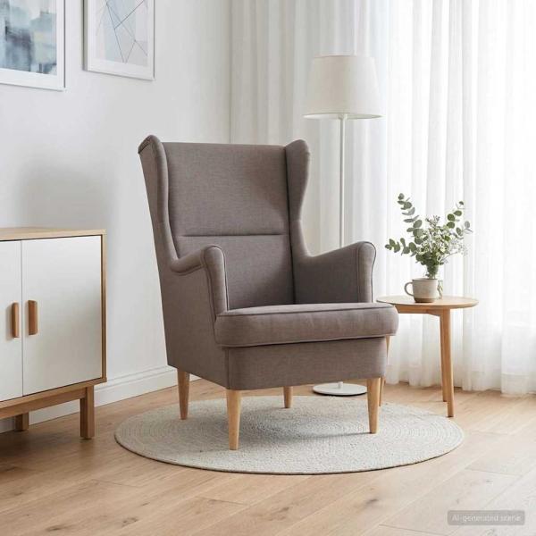 Sessel Taupe Stoff