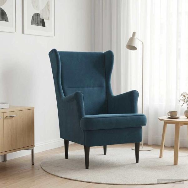 Sessel Blau Samt