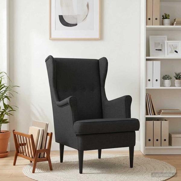 Sessel Schwarz Stoff