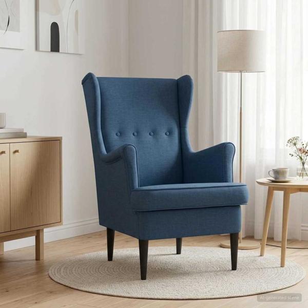 ARDEBO.de - Sessel Blau Stoff