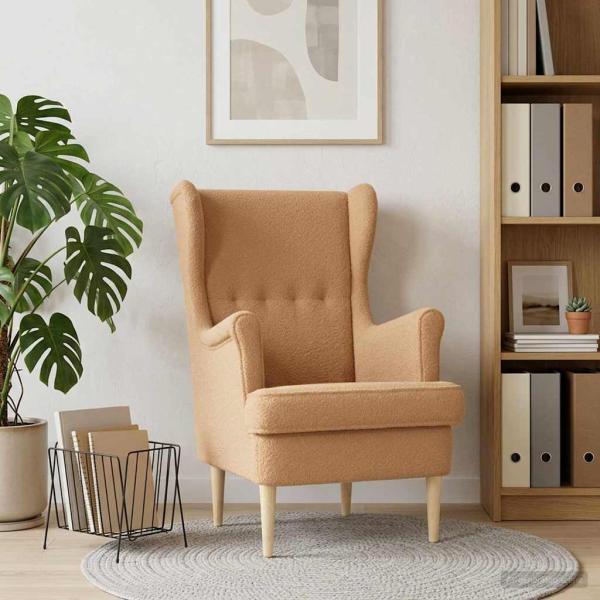 Sessel Beige Bouclé