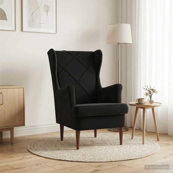 Sessel Schwarz Samt