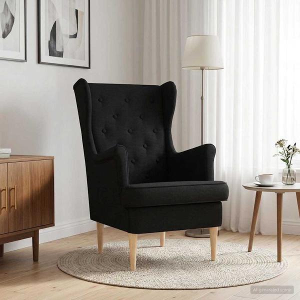 Sessel Schwarz Stoff