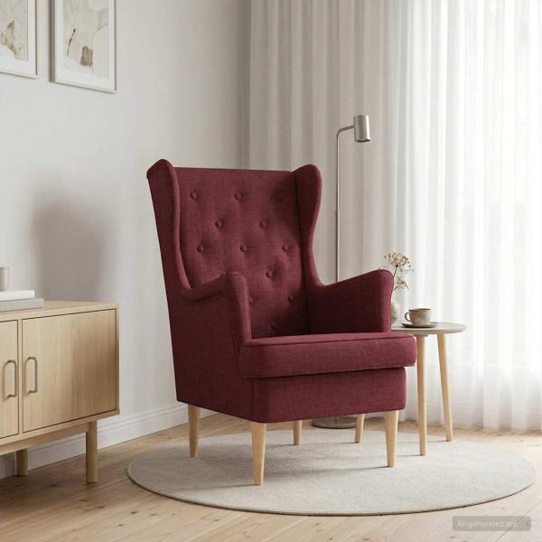 ARDEBO.de - Sessel Weinrot Stoff
