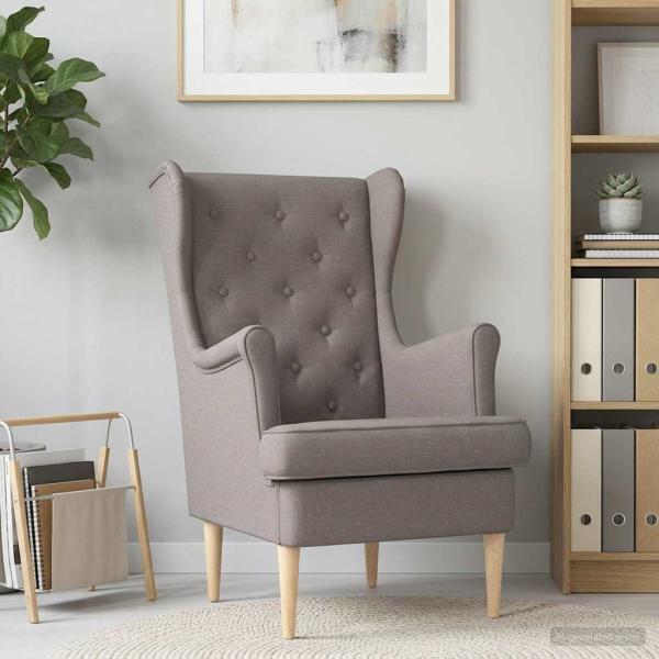 ARDEBO.de - Sessel Taupe Stoff