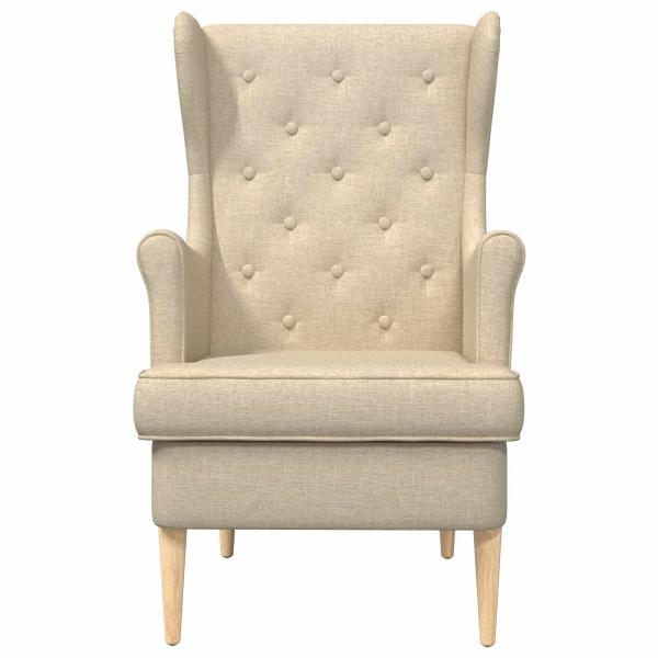 Sessel Creme Stoff