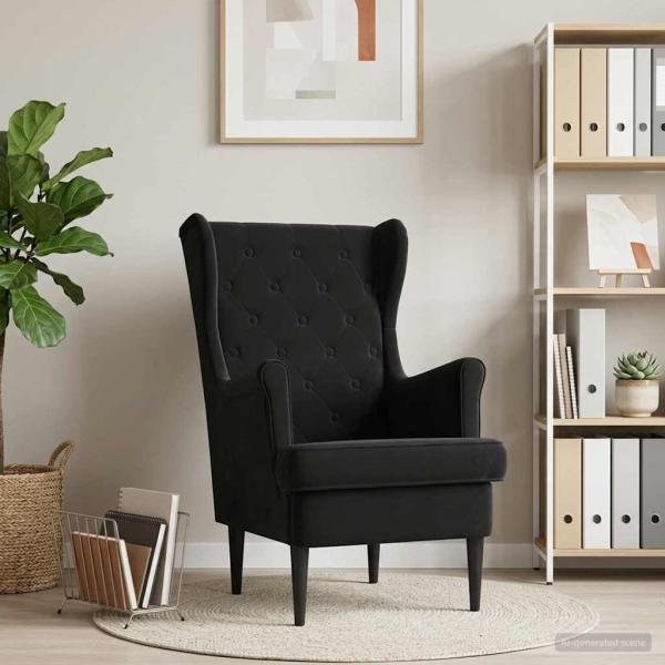 ARDEBO.de - Sessel Schwarz Samt