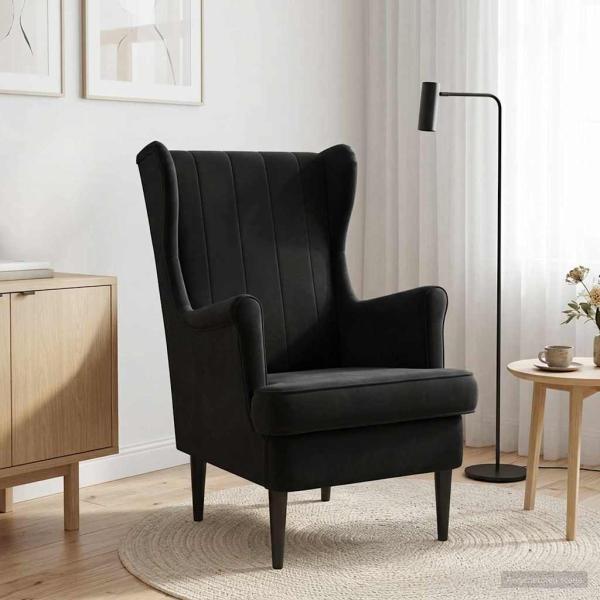 ARDEBO.de - Sessel Schwarz Samt