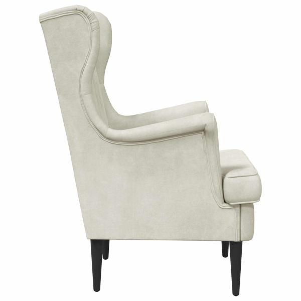Sessel Creme Samt
