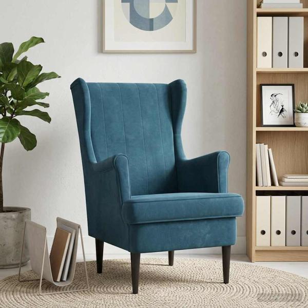 Sessel Blau Samt