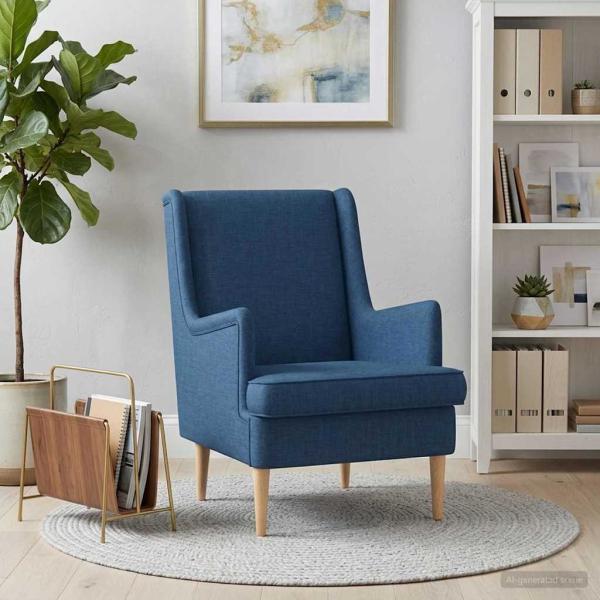 ARDEBO.de - Sessel Blau Stoff