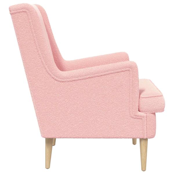 Sessel Rosa Bouclé