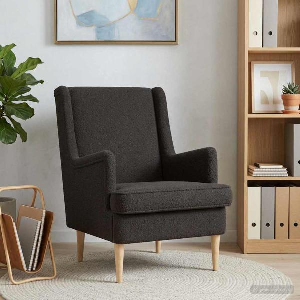 Sessel Schwarz Bouclé