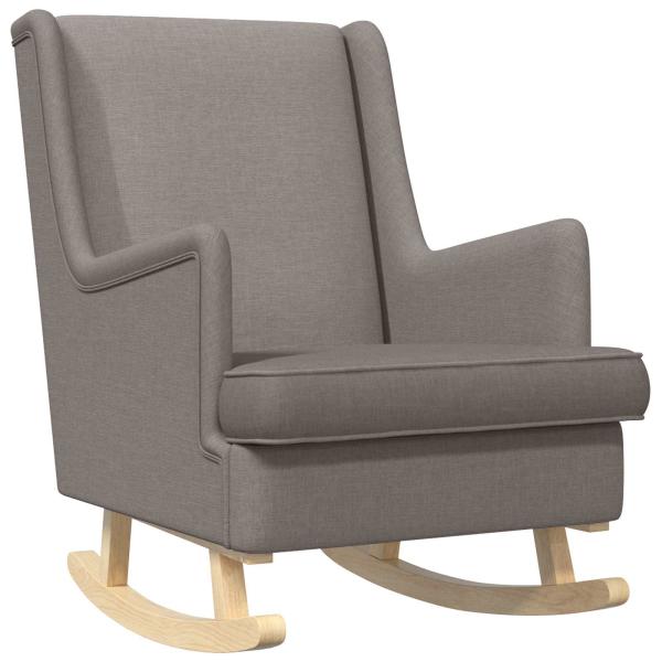 Schaukelstuhl Taupe 62 x 80 x 85 cm Stoff