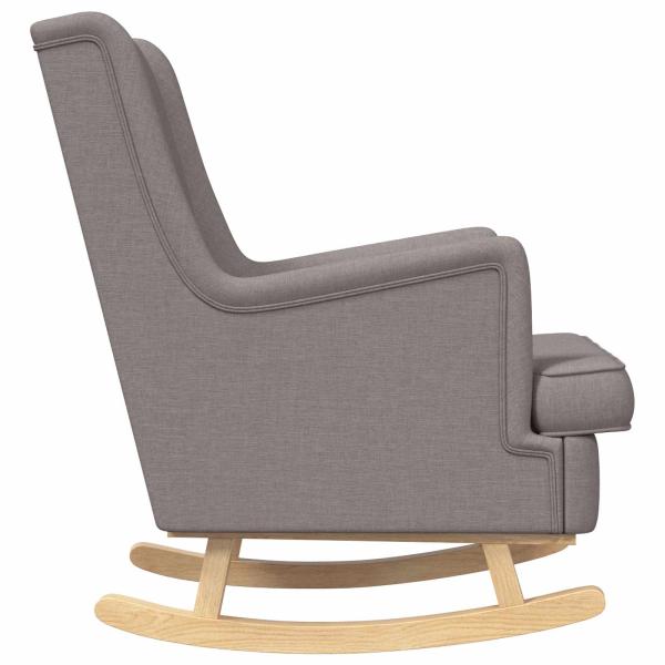 Schaukelstuhl Taupe 62 x 80 x 85 cm Stoff