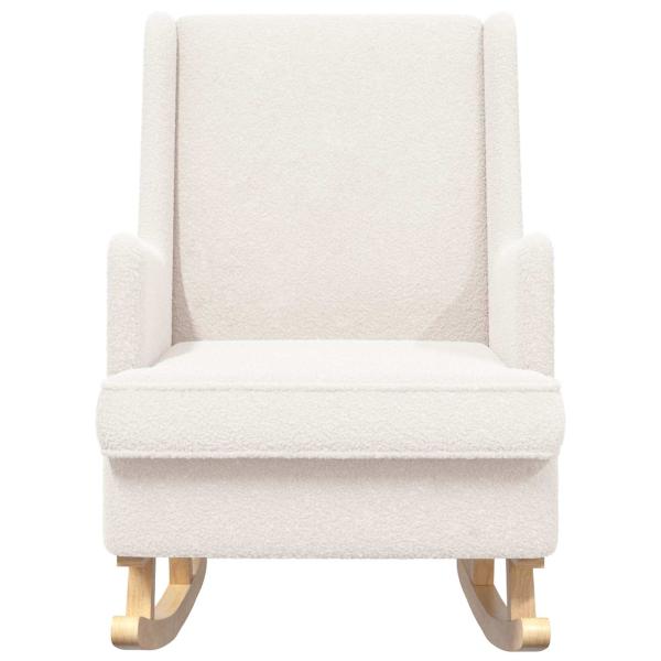Schaukelstuhl Creme 62 x 80 x 85 cm Bouclé