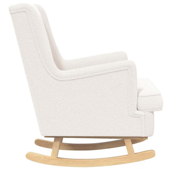 Schaukelstuhl Creme 62 x 80 x 85 cm Bouclé