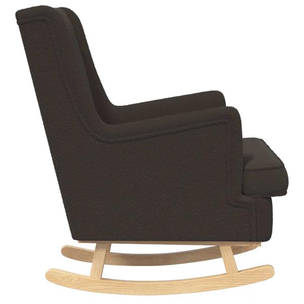Schaukelstuhl Schwarz 62 x 80 x 85 cm Bouclé