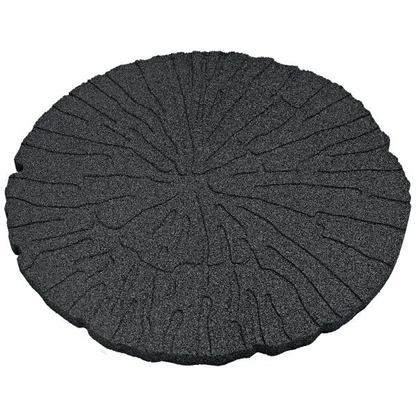 Trittsteine 6 stk. Schwarz Ø 45 x 1,8 cm Gummi
