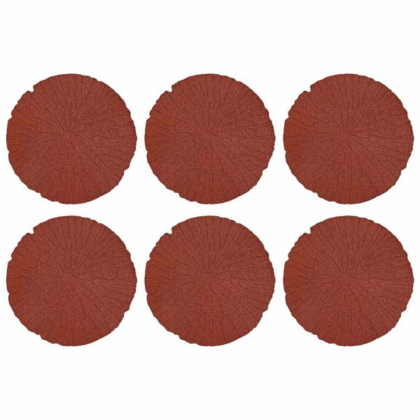 Trittsteine 6 stk. Rot Ø 45 x 1,8 cm Gummi