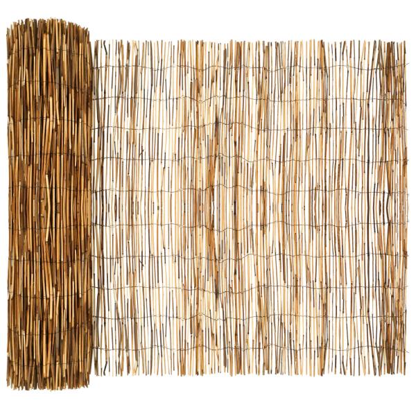 Gartenzaun Karbonisiert 500 x 100 cm Schilf